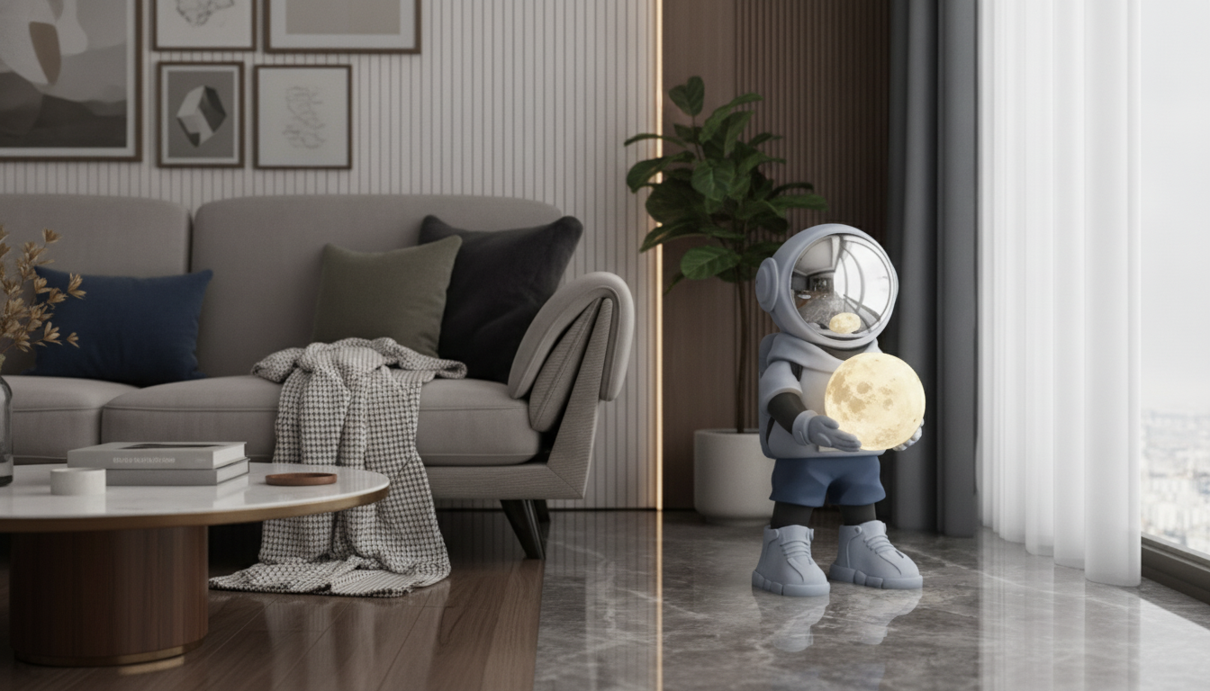 Astronaut Resin Sculpture With Sound & Light: Styling Guide