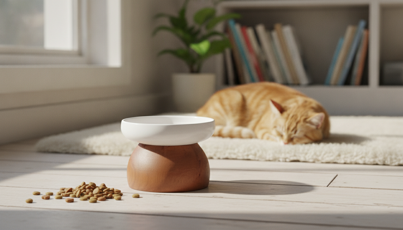 Elevated Ceramic Pet Bowl + Solid Wood Stand Guide