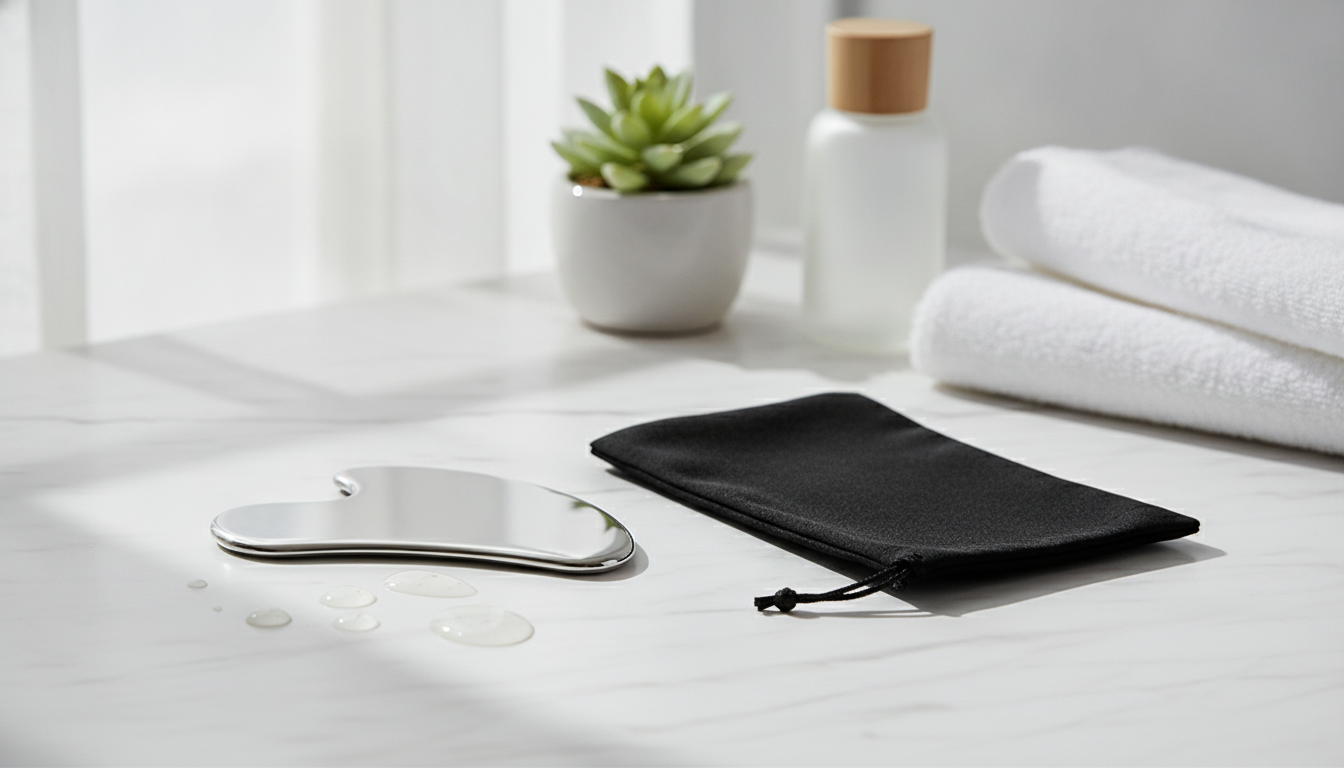 Stainless Steel Gua Sha Tool: Cool, Clean Facial Massage