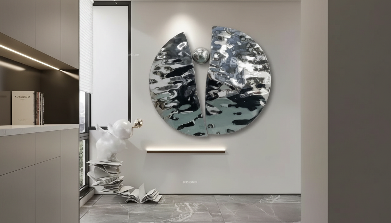 Stainless Steel Water Ripple Wall Hanging Styling Guide