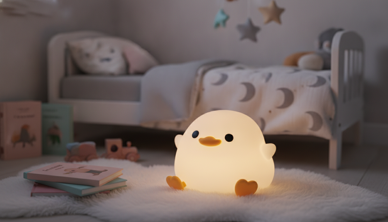 Touch-Activated Silicone Duck Night Light for Bedtime