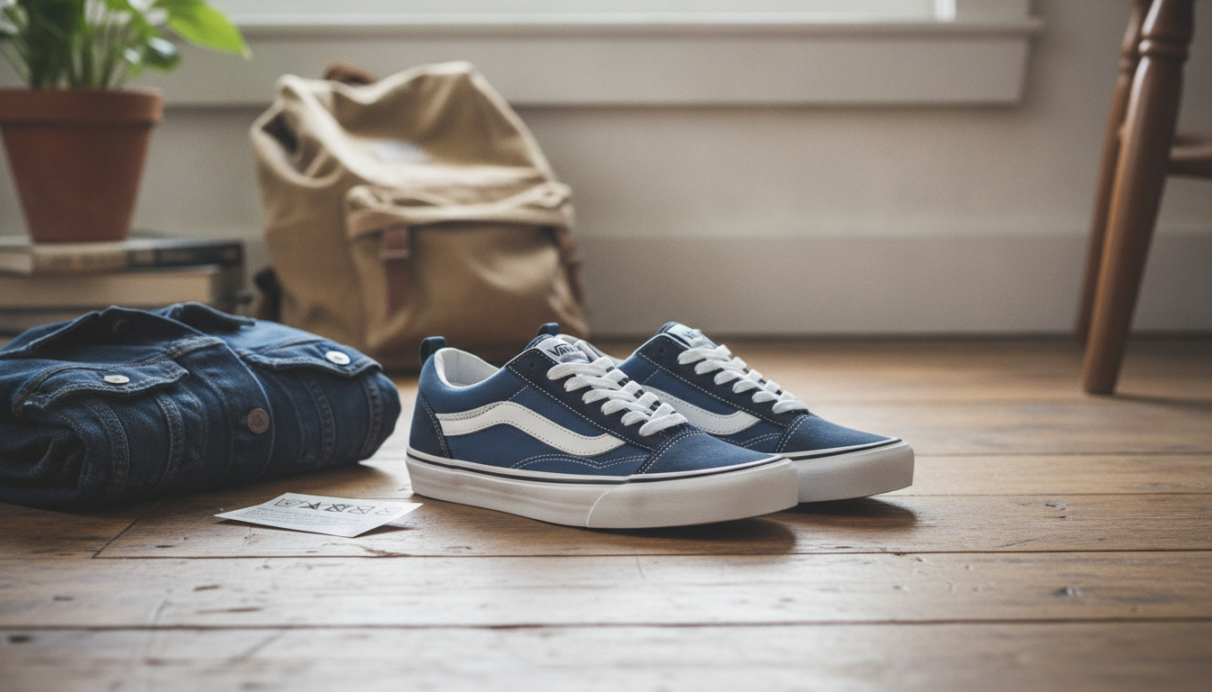 Vans Men’s Blue Leather Sneakers: Fit, Style, Care