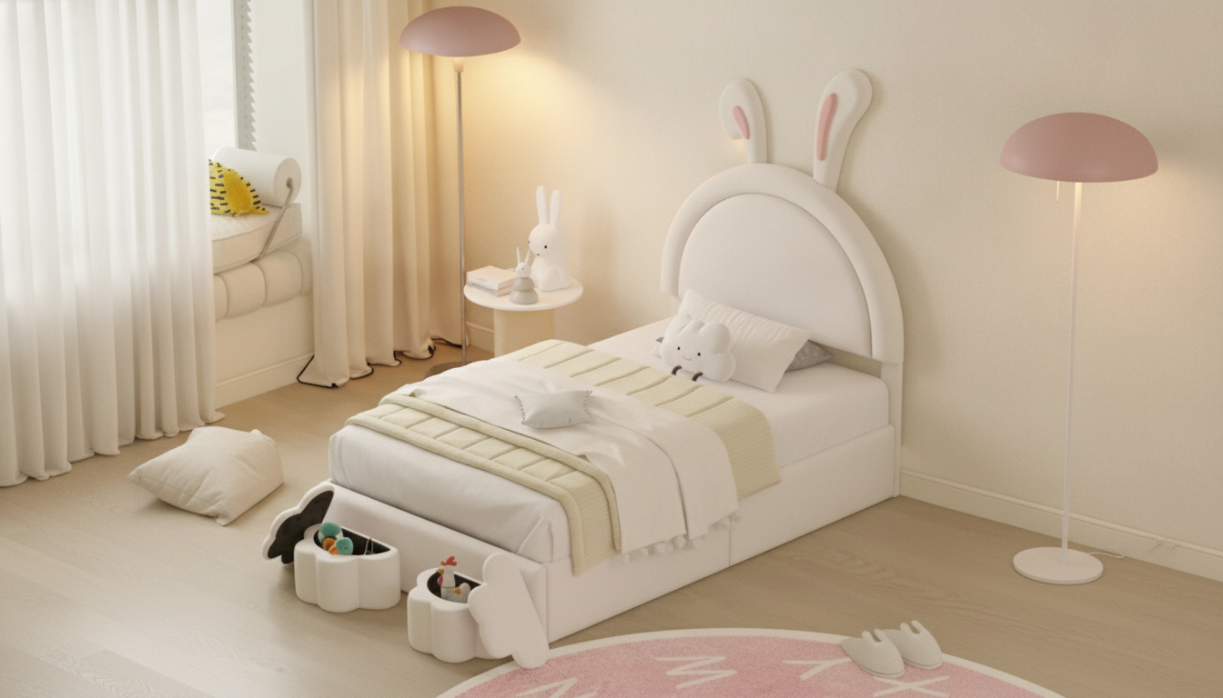 Velvet Rabbit Twin Bed Frame + Storage Stools Guide