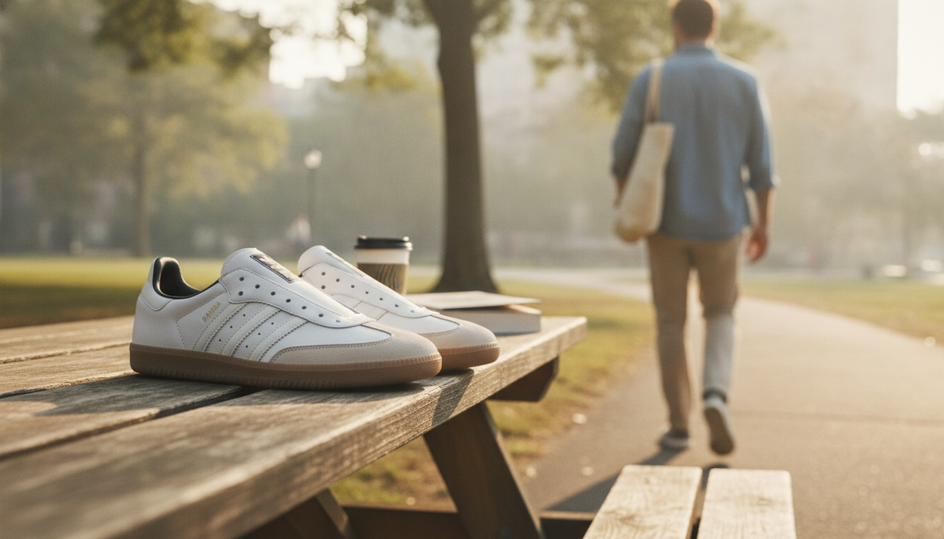 Adidas Men’s White Slip-On Sneakers for Everyday Ease