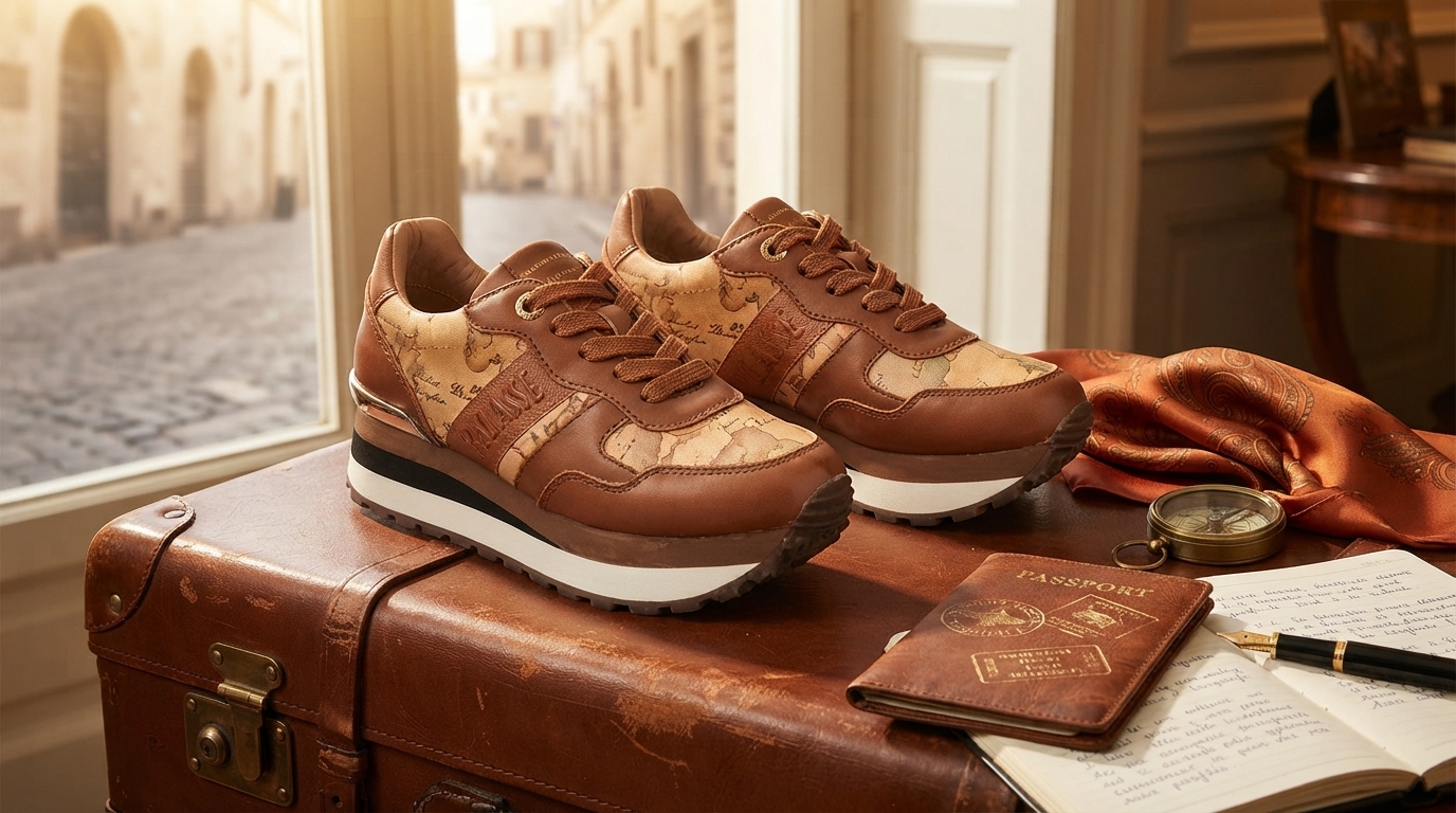 Camel Lace-Up Shoes by Alviero Martini: Style & Fit