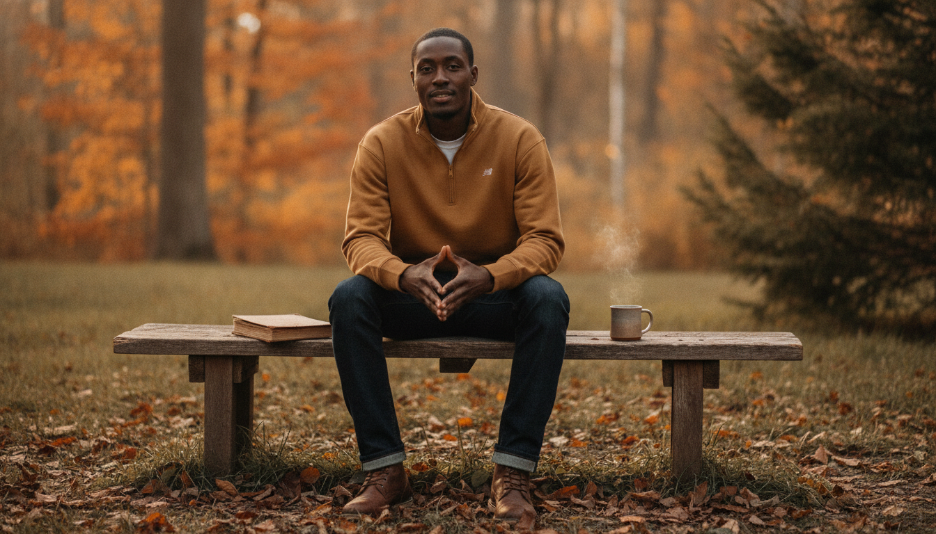 New Balance Brown Zip Sweatshirt for Fall & Winter