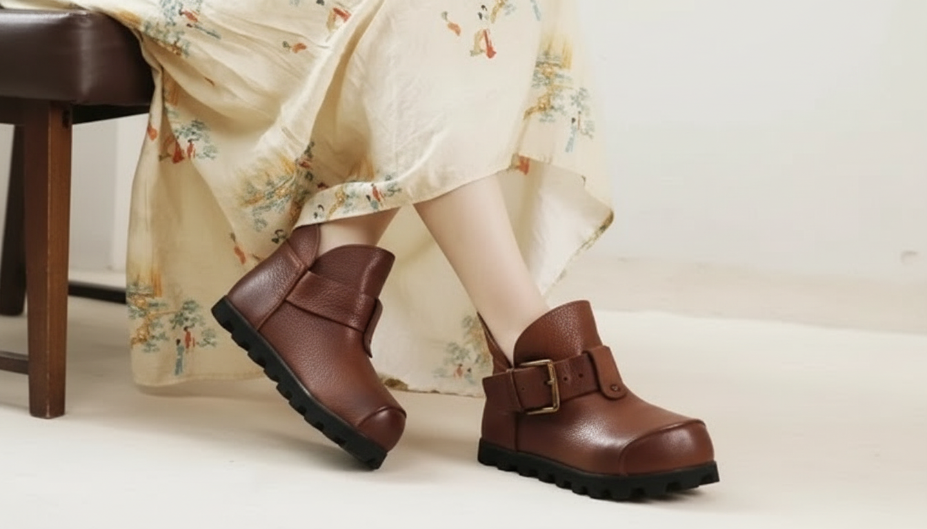 Retro Buckle Platform Ankle Boots: Fit, Style & Care