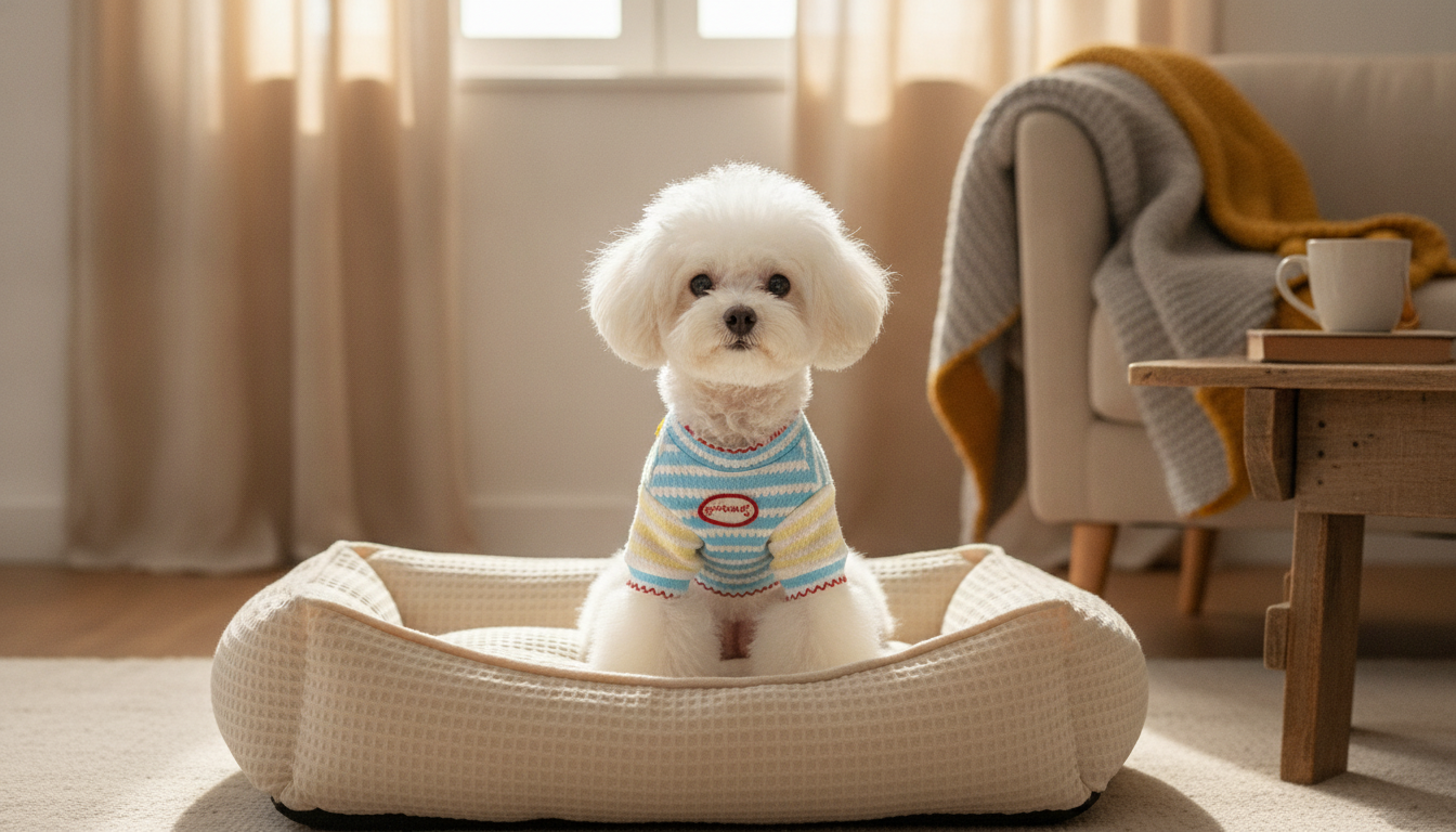 Warm Striped Waffle Knit Pet Shirt: Fit, Care & Layering