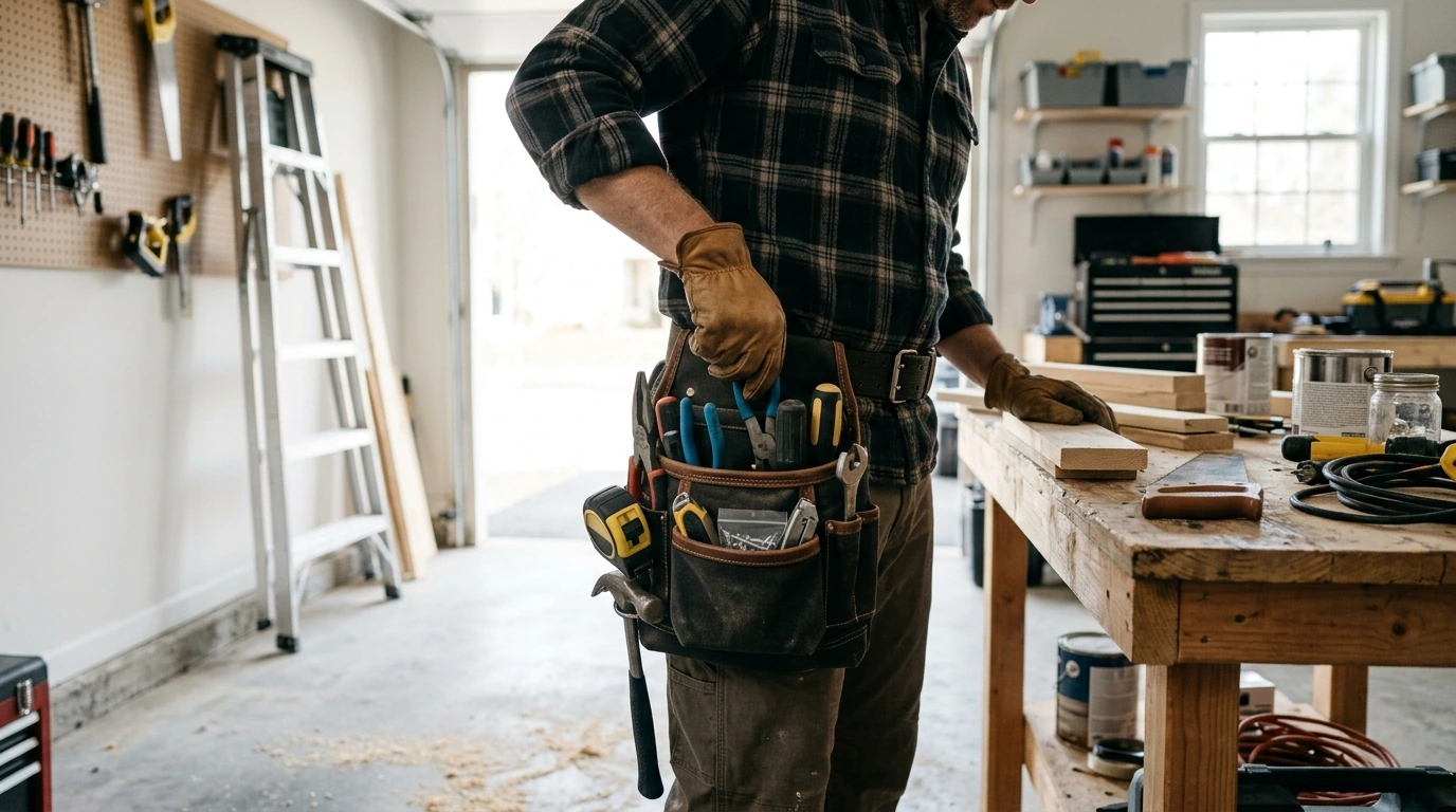 Reinforced Waist Tool Bag for DIY & Quick Repairs